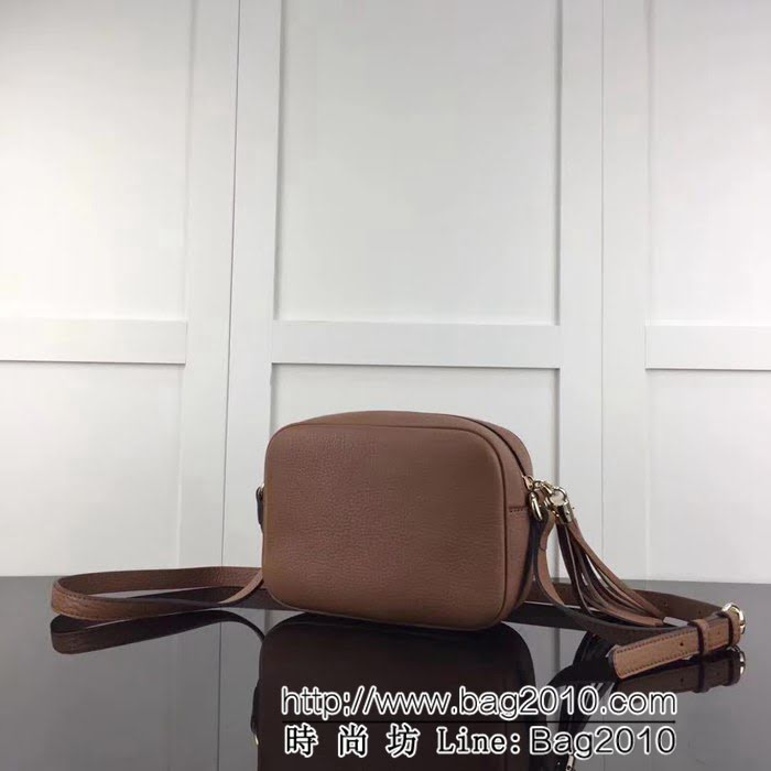 GUCCI古馳頂級原單 專櫃品質 實物實拍 杏棕 308364 單肩斜挎包 HY1001